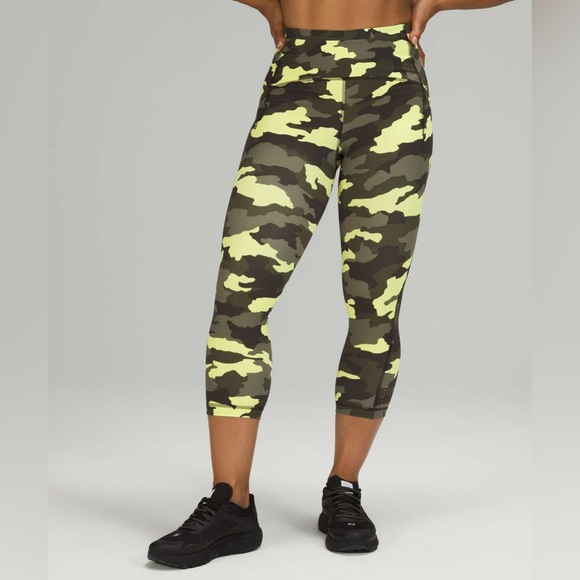 lululemon athletica Pants - Lululemon Swift Speed High-Rise Crop 21" Heritage 365 Camo Crispin Green Multi